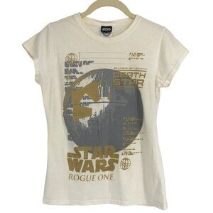 Star Wars official off white graphic print Rogue One short sleeve t-shirt size S